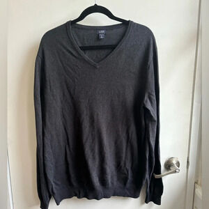 J Crew Cashmere Blend Slim Fit V neck Sweater.